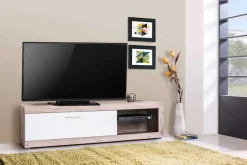 Home affaire Lowboard »Remo TV-Kommode, Breite 160 cm, Höhe 45 cm, offenes Fach mit Glasboden« Wahlweise mit oder ohne LED-Beleuchtung, 1 Klappe, 1 offenes Fach