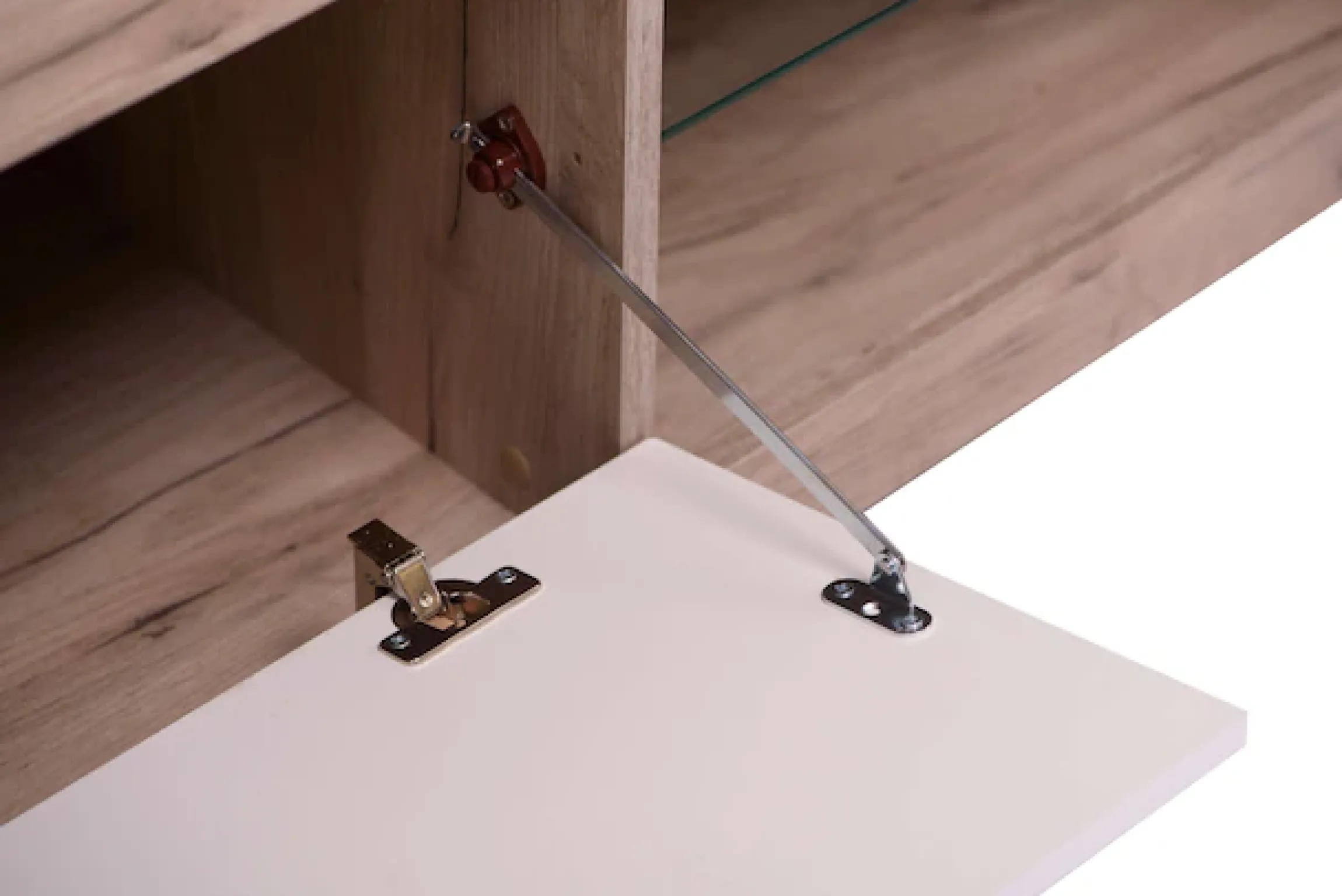 Home affaire Lowboard »Remo TV-Kommode, Breite 160 cm, Höhe 45 cm, offenes Fach mit Glasboden« Wahlweise mit oder ohne LED-Beleuchtung, 1 Klappe, 1 offenes Fach