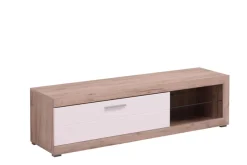 Home affaire Lowboard »Remo TV-Kommode, Breite 160 cm, Höhe 45 cm, offenes Fach mit Glasboden« Wahlweise mit oder ohne LED-Beleuchtung, 1 Klappe, 1 offenes Fach