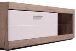 Home affaire Lowboard »Remo TV-Kommode, Breite 160 cm, Höhe 45 cm, offenes Fach mit Glasboden« Wahlweise mit oder ohne LED-Beleuchtung, 1 Klappe, 1 offenes Fach