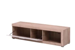 Home affaire Lowboard »Remo TV-Kommode, Breite 160 cm, Höhe 45 cm, offenes Fach mit Glasboden« Wahlweise mit oder ohne LED-Beleuchtung, 1 Klappe, 1 offenes Fach