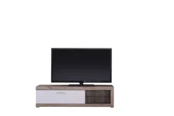 Home affaire Lowboard »Remo TV-Kommode, Breite 160 cm, Höhe 45 cm, offenes Fach mit Glasboden« Wahlweise mit oder ohne LED-Beleuchtung, 1 Klappe, 1 offenes Fach