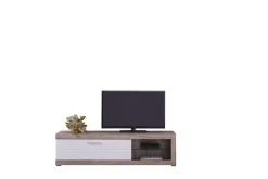 Home affaire Lowboard »Remo TV-Kommode, Breite 160 cm, Höhe 45 cm, offenes Fach mit Glasboden« Wahlweise mit oder ohne LED-Beleuchtung, 1 Klappe, 1 offenes Fach
