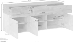 Home affaire Lowboard »Rimini« Breite 135 cm