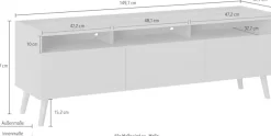 Home affaire Lowboard »Scandi« Breite 150 cm