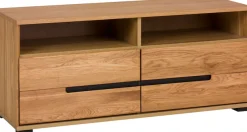 Home affaire Lowboard Schuldaen mit Soft-Close-System, Schwarze Metallelemente