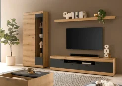 Home affaire Lowboard »Soleto, moderner TV-Schrank, Kommode, TV-Unterschrank« zeitlos, schwarze Griffe aus Metall, ausreichend Stauraum