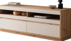 Home affaire Lowboard »Sonora, moderner TV-Unterschrank, Kommode in Eiche Artisan, TV-Schrank« filigrane Rahmenoptik, ausreichend Stauraum, vielseitig einsetzbar