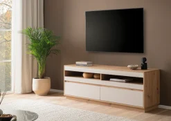 Home affaire Lowboard »Sonora, moderner TV-Unterschrank, Kommode in Eiche Artisan, TV-Schrank« filigrane Rahmenoptik, ausreichend Stauraum, vielseitig einsetzbar
