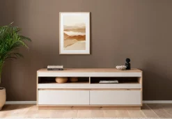 Home affaire Lowboard »Sonora, moderner TV-Unterschrank, Kommode in Eiche Artisan, TV-Schrank« filigrane Rahmenoptik, ausreichend Stauraum, vielseitig einsetzbar