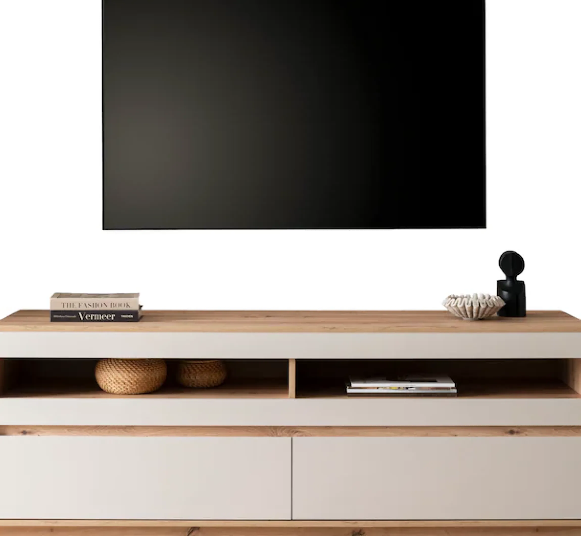 Home affaire Lowboard »Sonora, moderner TV-Unterschrank, Kommode in Eiche Artisan, TV-Schrank« filigrane Rahmenoptik, ausreichend Stauraum, vielseitig einsetzbar