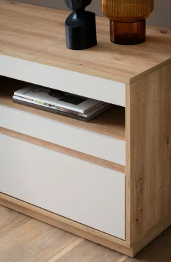 Home affaire Lowboard »Sonora, moderner TV-Unterschrank, Kommode in Eiche Artisan, TV-Schrank« filigrane Rahmenoptik, ausreichend Stauraum, vielseitig einsetzbar