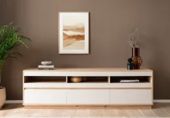 Home affaire Lowboard »Sonora, moderner TV-Unterschrank, Kommode in Eiche Artisan, TV-Schrank« filigrane Rahmenoptik, ausreichend Stauraum, vielseitig einsetzbar