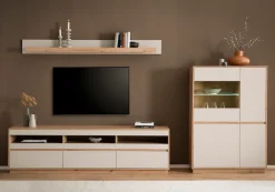 Home affaire Lowboard »Sonora, moderner TV-Unterschrank, Kommode in Eiche Artisan, TV-Schrank« filigrane Rahmenoptik, ausreichend Stauraum, vielseitig einsetzbar