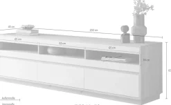 Home affaire Lowboard »Sonora, moderner TV-Unterschrank, Kommode in Eiche Artisan, TV-Schrank« filigrane Rahmenoptik, ausreichend Stauraum, vielseitig einsetzbar