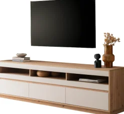 Home affaire Lowboard »Sonora, moderner TV-Unterschrank, Kommode in Eiche Artisan, TV-Schrank« filigrane Rahmenoptik, ausreichend Stauraum, vielseitig einsetzbar