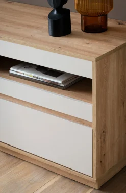 Home affaire Lowboard »Sonora, moderner TV-Unterschrank, Kommode in Eiche Artisan, TV-Schrank« filigrane Rahmenoptik, ausreichend Stauraum, vielseitig einsetzbar