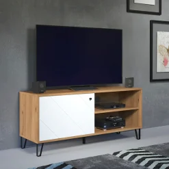 Home affaire Lowboard »Tarragona TV-Kommode« TV-Unterteil mit 1 Tür & 2 Fächern - (B/T/H) 123/40/56 cm