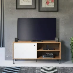 Home affaire Lowboard »Tarragona TV-Kommode« TV-Unterteil mit 1 Tür & 2 Fächern - (B/T/H) 123/40/56 cm