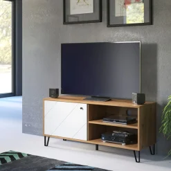 Home affaire Lowboard »Tarragona TV-Kommode« TV-Unterteil mit 1 Tür & 2 Fächern - (B/T/H) 123/40/56 cm