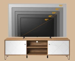 Home affaire Lowboard »Tarragona TV-Kommode« TV-Unterteil mit 2 Türen & 2 Fächern - (B/T/H) 183/40/56 cm