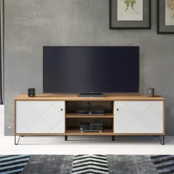 Home affaire Lowboard »Tarragona TV-Kommode« TV-Unterteil mit 2 Türen & 2 Fächern - (B/T/H) 183/40/56 cm