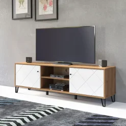 Home affaire Lowboard »Tarragona TV-Kommode« TV-Unterteil mit 2 Türen & 2 Fächern - (B/T/H) 183/40/56 cm