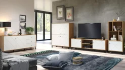 Home affaire Lowboard »Tarragona TV-Kommode« TV-Unterteil mit 2 Türen & 2 Fächern - (B/T/H) 183/40/56 cm