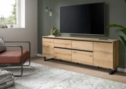 Home affaire Lowboard »TOMA, 188cm breit, Metall-Kufen-Fuß, 2 Türen, 2 Schubkästen,2 Klappen« TV-Lowboard, Mediaschrank, Mediaboard, TV-Schrank, Schrank, Board