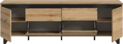 Home affaire Lowboard »TOMA, 188cm breit, Metall-Kufen-Fuß, 2 Türen, 2 Schubkästen,2 Klappen« TV-Lowboard, Mediaschrank, Mediaboard, TV-Schrank, Schrank, Board