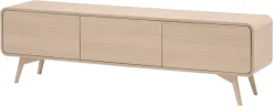 Home affaire Lowboard »Torsby, moderner TV-Schrank, Kommode in Eiche Natur, TV-Unterschrank« abgerundete Ecken, ausreichend Stauraum, vielseitig einsetzbar
