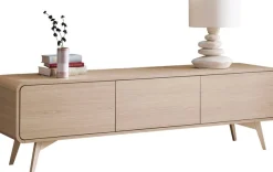 Home affaire Lowboard »Torsby, moderner TV-Schrank, Kommode in Eiche Natur, TV-Unterschrank« abgerundete Ecken, ausreichend Stauraum, vielseitig einsetzbar