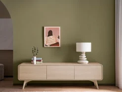Home affaire Lowboard »Torsby, moderner TV-Schrank, Kommode in Eiche Natur, TV-Unterschrank« abgerundete Ecken, ausreichend Stauraum, vielseitig einsetzbar