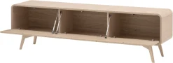 Home affaire Lowboard »Torsby, moderner TV-Schrank, Kommode in Eiche Natur, TV-Unterschrank« abgerundete Ecken, ausreichend Stauraum, vielseitig einsetzbar