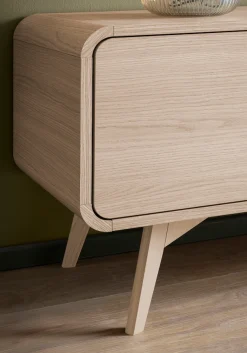 Home affaire Lowboard »Torsby, moderner TV-Schrank, Kommode in Eiche Natur, TV-Unterschrank« abgerundete Ecken, ausreichend Stauraum, vielseitig einsetzbar