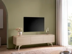 Home affaire Lowboard »Torsby, moderner TV-Schrank, Kommode in Eiche Natur, TV-Unterschrank« abgerundete Ecken, ausreichend Stauraum, vielseitig einsetzbar