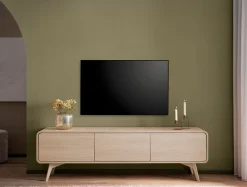Home affaire Lowboard »Torsby, moderner TV-Schrank, Kommode in Eiche Natur, TV-Unterschrank« abgerundete Ecken, ausreichend Stauraum, vielseitig einsetzbar