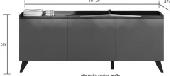 Home affaire Lowboard »Tray, Breite 181 cm, TV-Bank mit 3 Türen« Top 