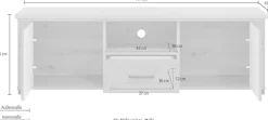 Home affaire Lowboard »Valencia TV-Lowboard, B/T/H: 161/41/66,5 cm«