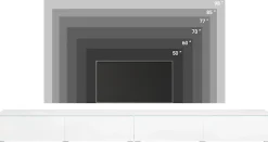 Home affaire Lowboard »Vera, TV-Schrank, Breite 300 cm, verschiedene Farbausführungen« 1 Stk. tlg. Mit LED, 4 Klappen, grifflose Fronten, hängend oder stehend
