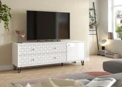 Home affaire Lowboard »VICENZA, Breite 164cm, 1 Tür, 1 Einlegeboden, 2 Fächer, 2 Schubkästen« Kommode, Schrank, Anrichte, Board, Wohnzimmerschrank