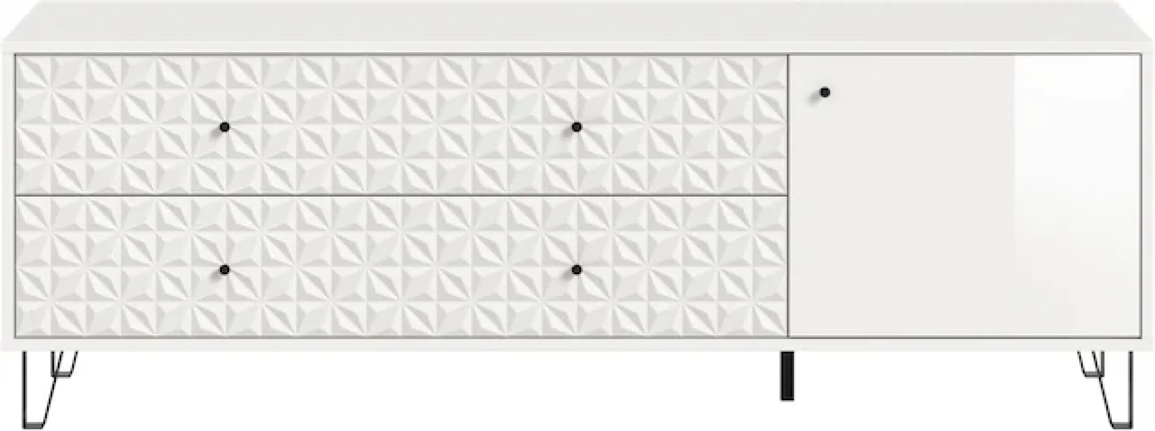 Home affaire Lowboard »VICENZA, Breite 164cm, 1 Tür, 1 Einlegeboden, 2 Fächer, 2 Schubkästen« Kommode, Schrank, Anrichte, Board, Wohnzimmerschrank