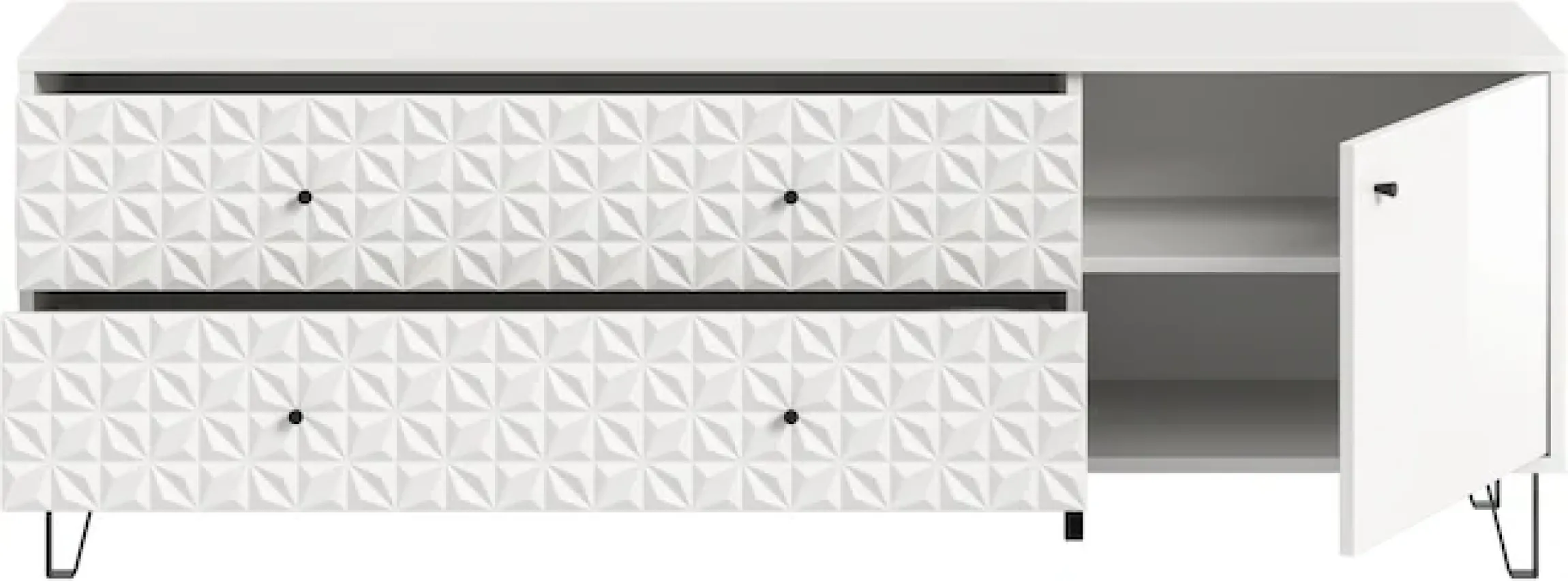Home affaire Lowboard »VICENZA, Breite 164cm, 1 Tür, 1 Einlegeboden, 2 Fächer, 2 Schubkästen« Kommode, Schrank, Anrichte, Board, Wohnzimmerschrank