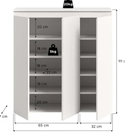 Home affaire Mehrzweckschrank »CIPELA, 105x111 cm, viel Stauraum, variable Einlegeböden, universal« in vielen verschiedenen Trendfarben verfügbar, 1 Stk. tlg. Schuhschrank, Kleiderschrank, Universalschrank, Aktenschrank, Schrank