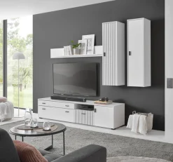 Home affaire Mehrzweckschrank »Hudson« in moderner Trendfarbe, Griffe aus Metall (Schwarz), Höhe 120 cm