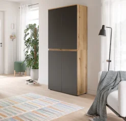 Home affaire Mehrzweckschrank »CIPELA, 70x175 cm, viel Stauraum, variable Einlegeböden, Kleiderstange« in vielen verschiedenen Trendfarben verfügbar, 1 Stk. tlg. Schuhschrank, Kleiderschrank, Universalschrank, Aktenschrank, Schrank