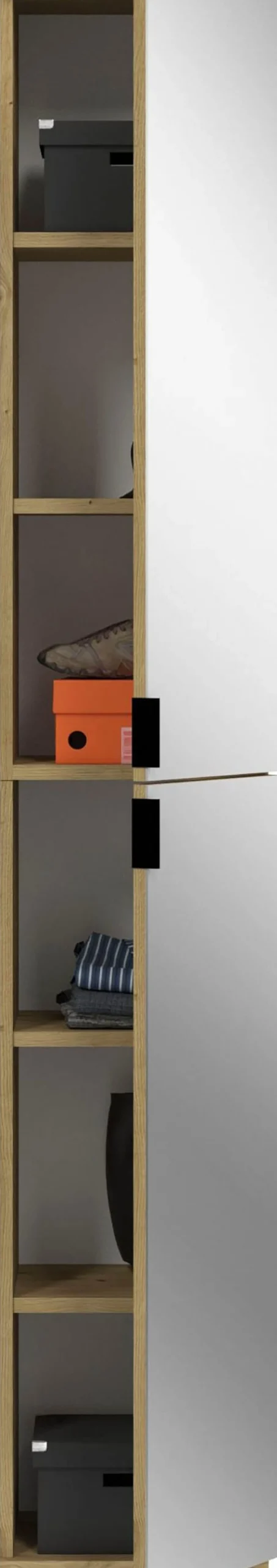 Home affaire Mehrzweckschrank »TRONDHEIM, Höhe 193 cm, 2 Spiegeltüren, 6 Fächer, 4 Einlegeböden« Türanschlag wechselbar, in verschiedenen Farben erhältlich,Schrank, Hochschramk, Mehrzweckschrank, Universalschrank, Flur, Diele