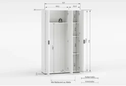 Home affaire Mehrzweckschrank »JOLLY, Stauraumschrank , Breite 107 cm , Höhe 178 cm« 1 Stk. tlg. 3 Türen,3 kleine ,1 großer Einlegeboden- Schrank hochglanz lackiert