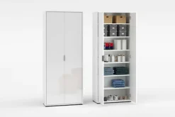 Home affaire Mehrzweckschrank »JOLLY, Stauraumschrank , Breite 72,5 cm , Höhe 178 cm« 1 Stk. tlg. 2-türiger Schrank mit 4 Einlegeböden, hochglanz lackiert