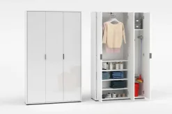 Home affaire Mehrzweckschrank »JOLLY, Stauraumschrank , Breite 107 cm , Höhe 178 cm« 1 Stk. tlg. 3 Türen,1 kl.+3 große Böden,1 Auszugsstange,Schrank Hochglanz lackiert
